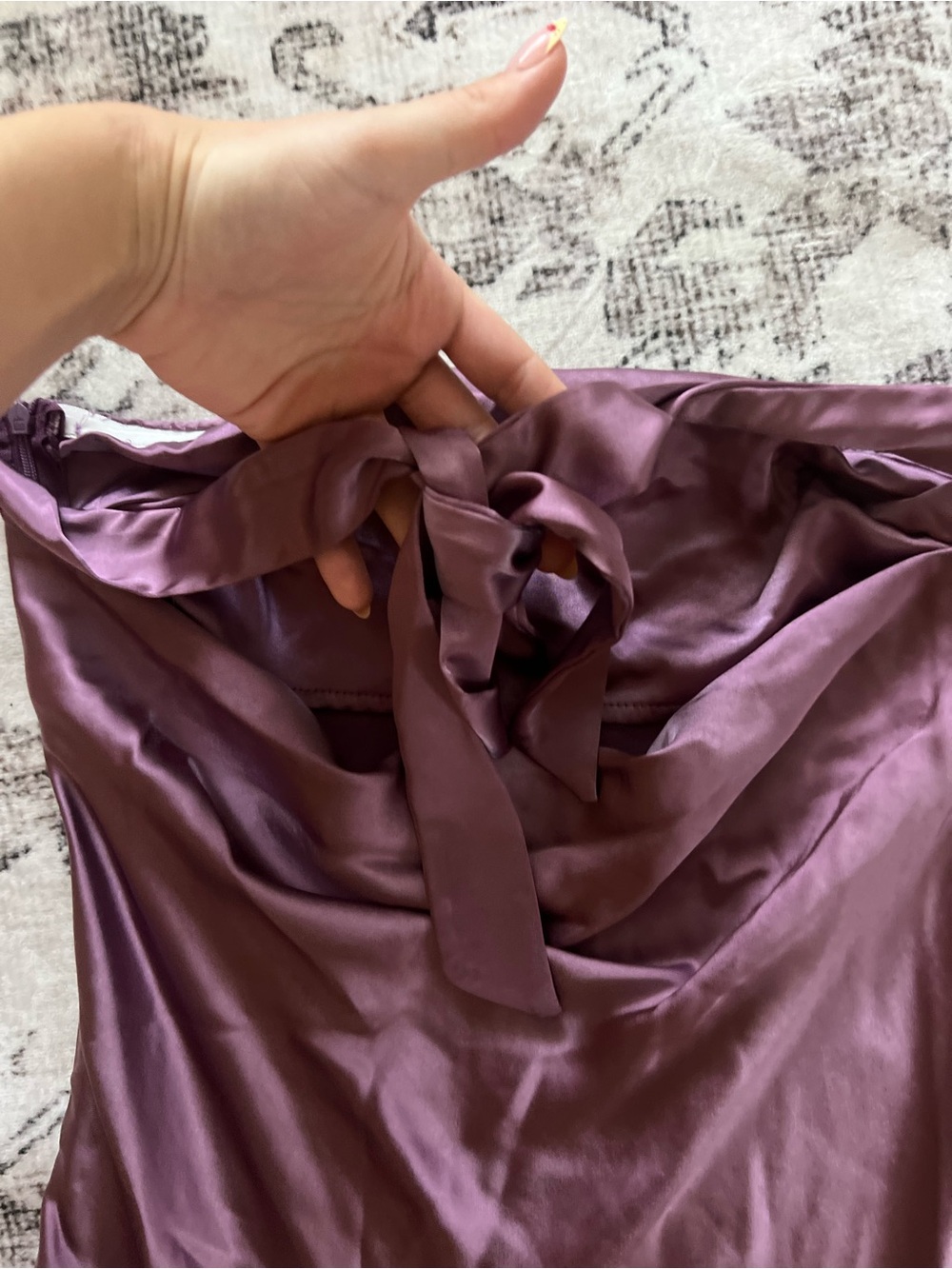 Princess Polly Strapless Satin Slip Dress in Plum - Picture 3 of 3